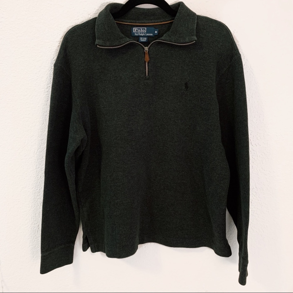 ralph lauren grey quarter zip